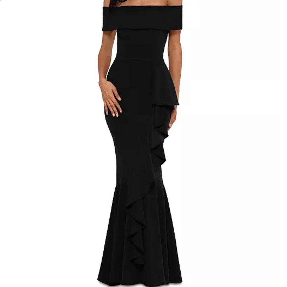 Off The Shoulder Black Dress